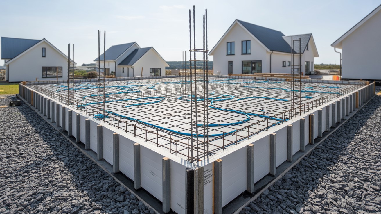 anlagga husgrund gjutning betongplatta