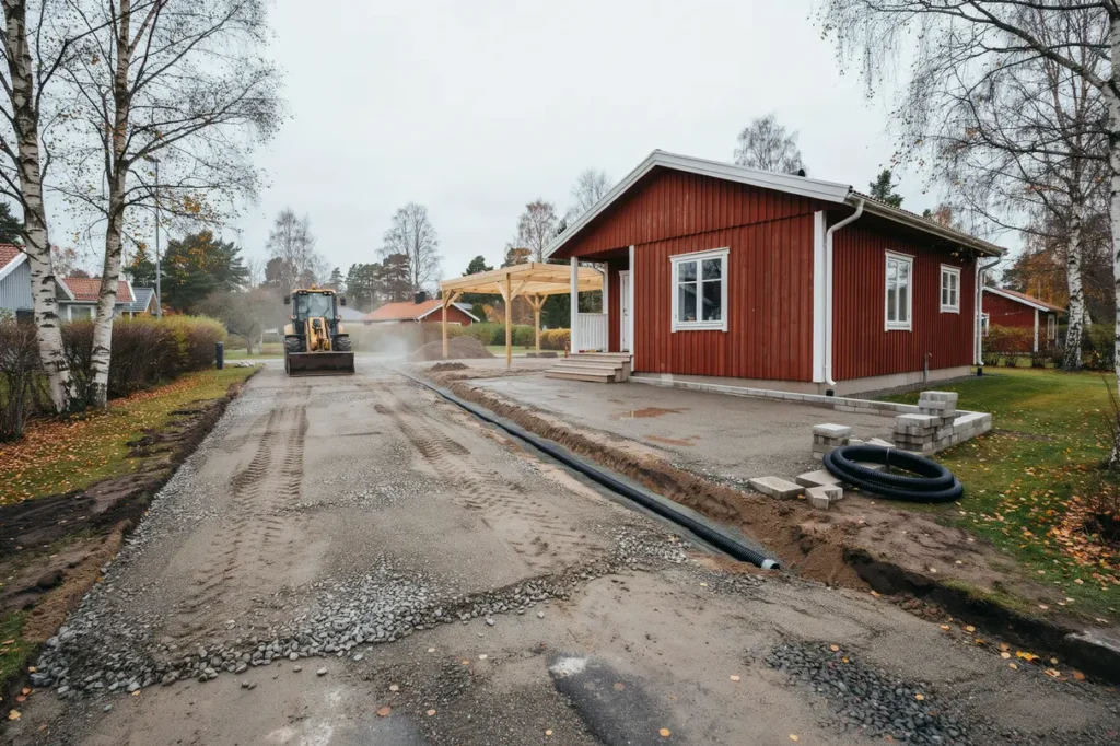 s planerar du markarbete f r carport och garageuppfart m tt b righet och dr nering fr n start